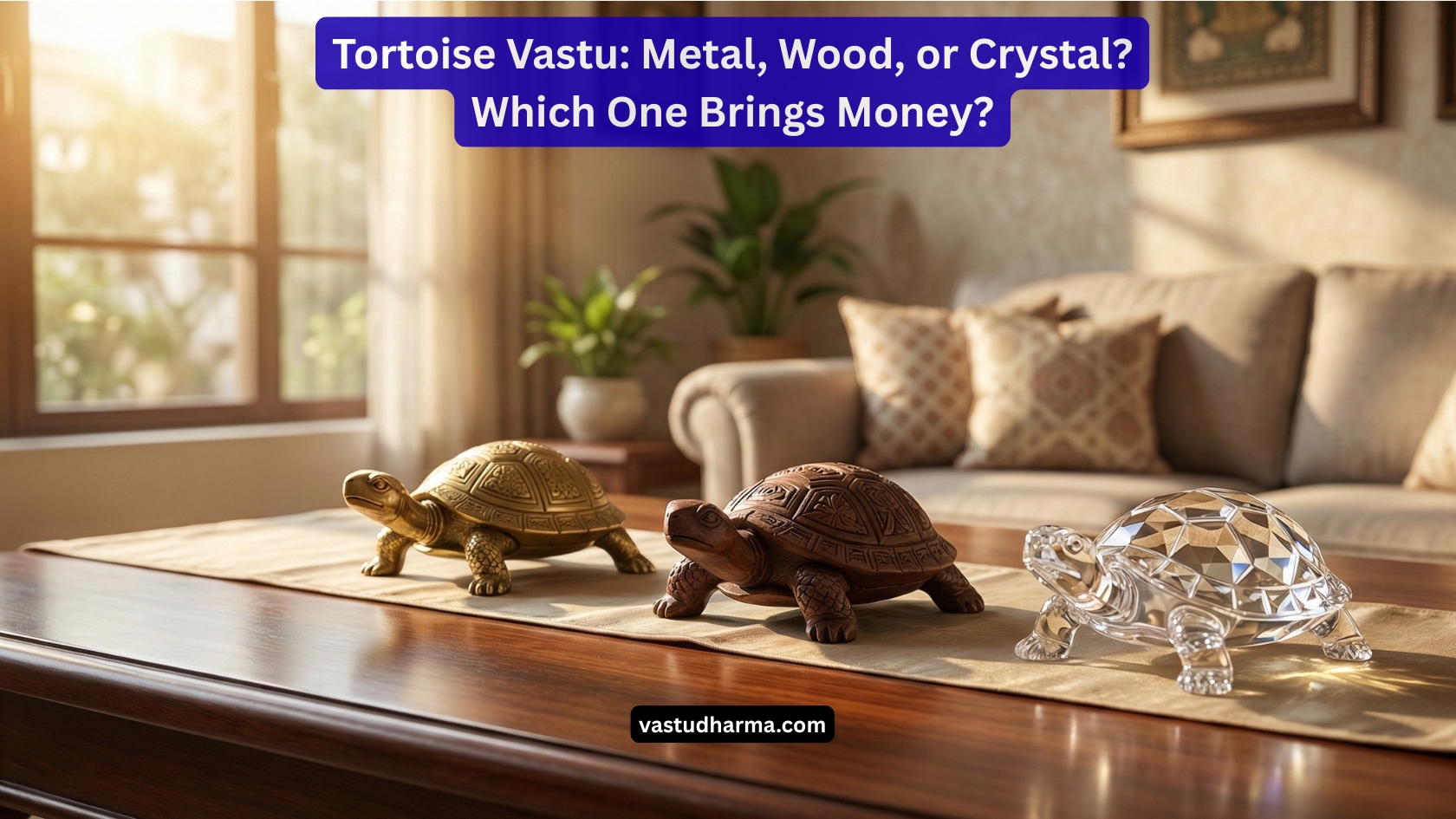Tortoise Vastu: Metal, Wood, or Crystal? Which One Brings Money?
