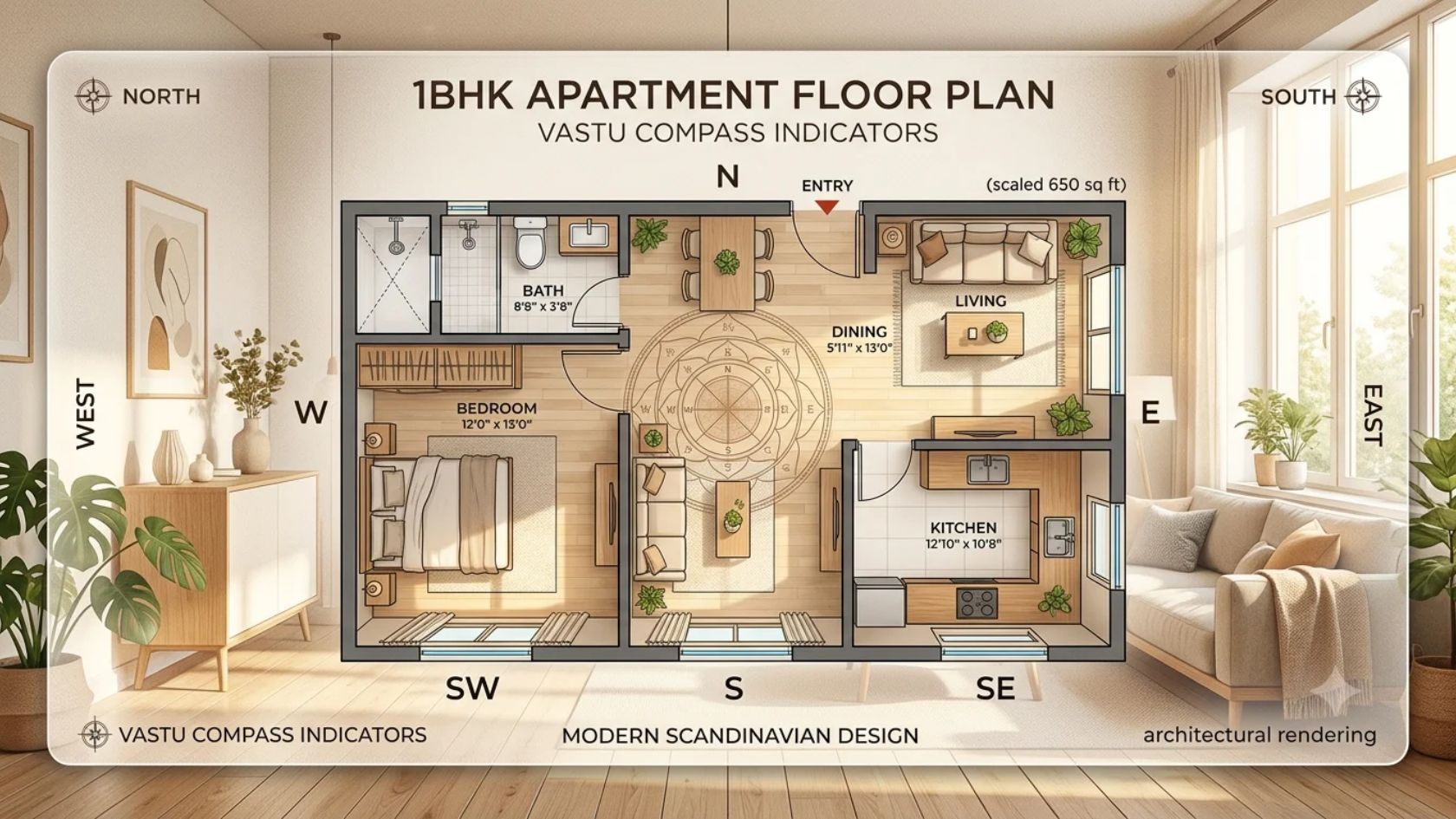 Vastu for 1BHK Flat: Complete Layout Plan & Remedies Without Demolition