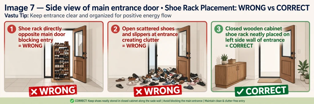 Shoe Rack Direction As Per Vastu: Where to Place It & What Colors to Avoid 3 Shoe Rack Direction As Per Vastu: Where to Place It & What Colors to Avoid
