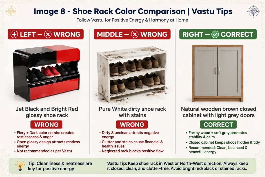 Shoe Rack Direction As Per Vastu: Where to Place It & What Colors to Avoid 4 Shoe Rack Direction As Per Vastu: Where to Place It & What Colors to Avoid