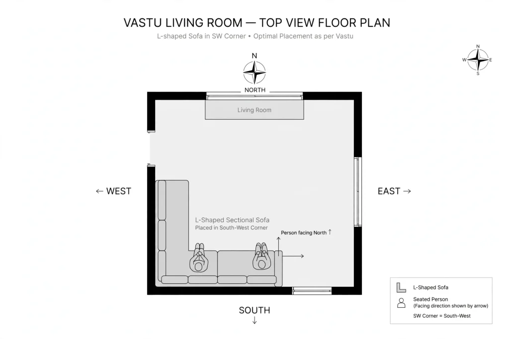 Sofa & TV Direction As Per Vastu For A Peaceful Living Room 3 Sofa & TV Direction As Per Vastu For A Peaceful Living Room