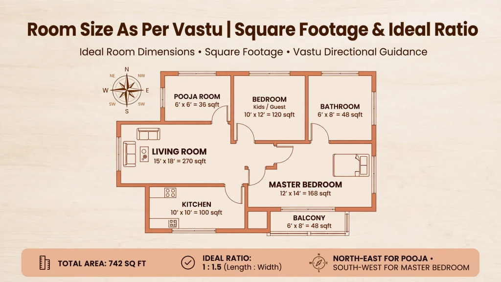 Room Size / Square Footage 1 vastu floor plan banner