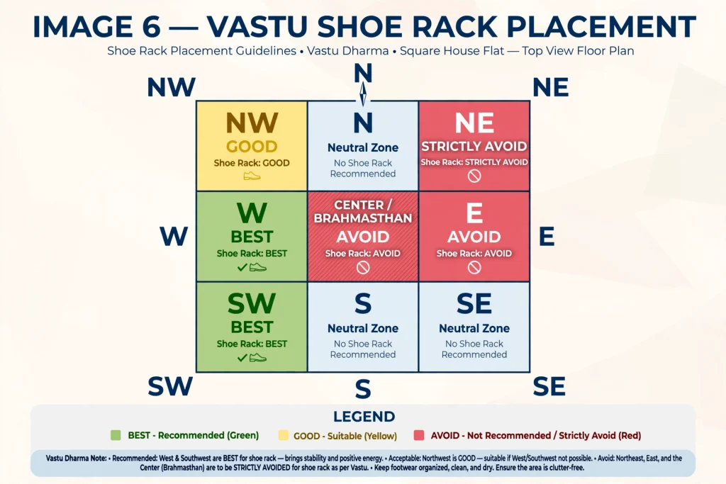 Shoe Rack Direction As Per Vastu: Where to Place It & What Colors to Avoid 2 Shoe Rack Direction As Per Vastu: Where to Place It & What Colors to Avoid
