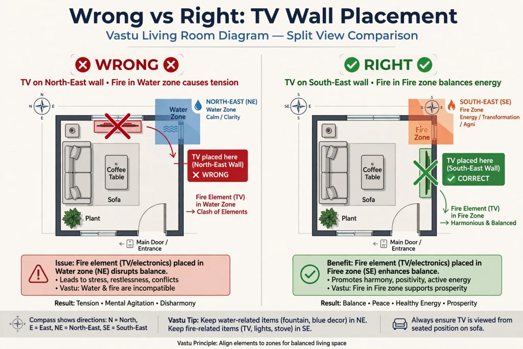 Sofa & TV Direction As Per Vastu For A Peaceful Living Room 4 Sofa & TV Direction As Per Vastu For A Peaceful Living Room