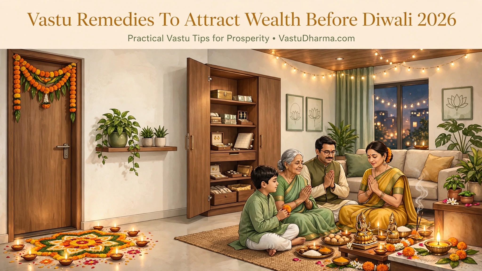Vastu Remedies To Attract Wealth Before Diwali 2026