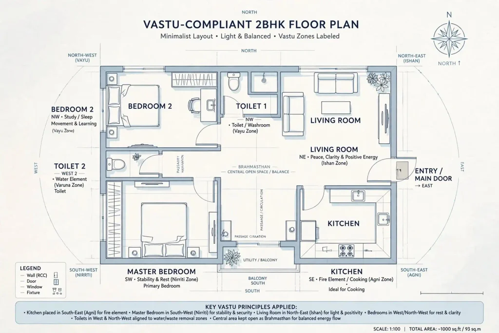 Vastu for Home: 21 Rules for 1BHK & 2BHK Flats Without Demolition [2026 Guide]