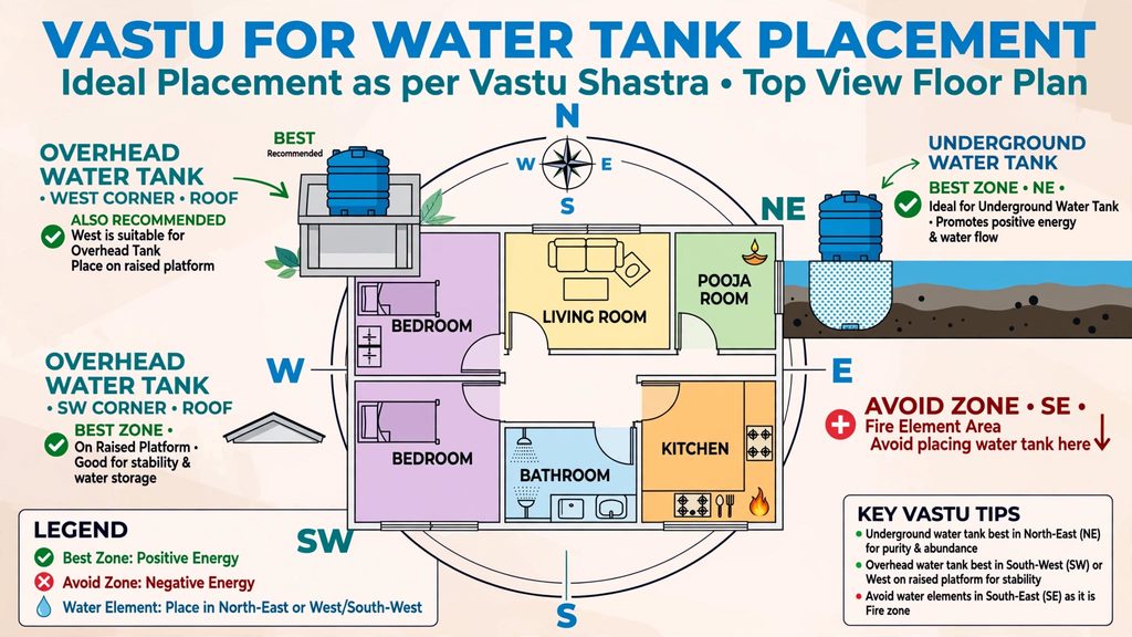 Best Direction for Overhead & Underground Water Tank 2 Best Direction for Overhead & Underground Water Tank